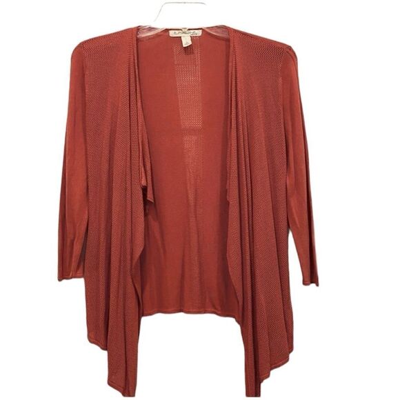 Emaline Petite Asymmetric orange cardigan size M - Picture 1 of 4